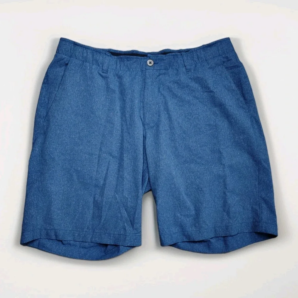 Under Armour Heat Gear Flat Front Showdown Vented Golf Shorts Blue Men's 40